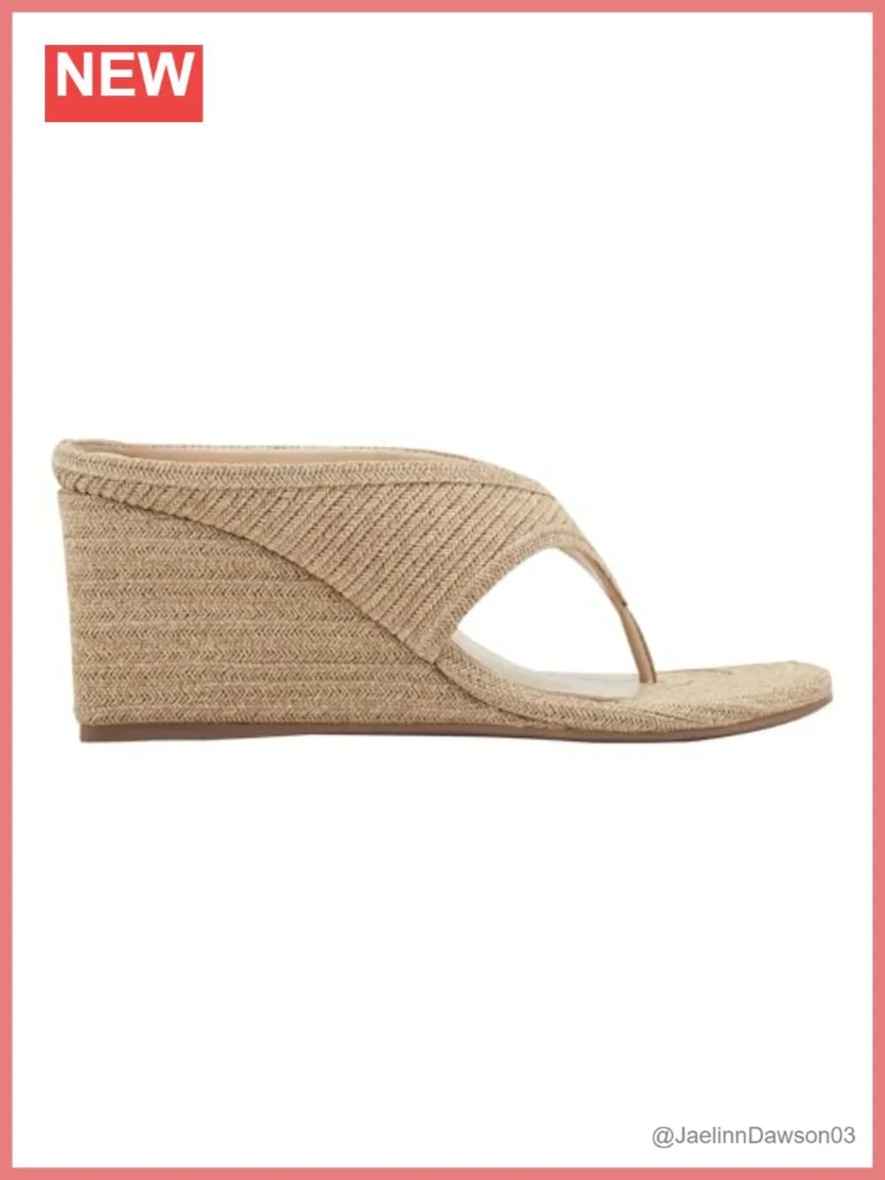 Marc Fisher LTD Udena Raffia Wedge Sandals - Leather Lining Open Toe Slip On